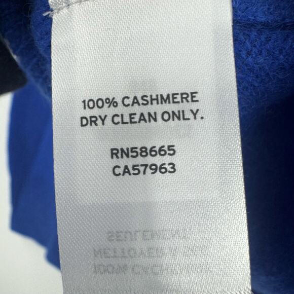 Nordstrom Cashmere Crewneck Sweater Long Sleeve In Blue Surf Size XS NWT - Picture 11 of 12